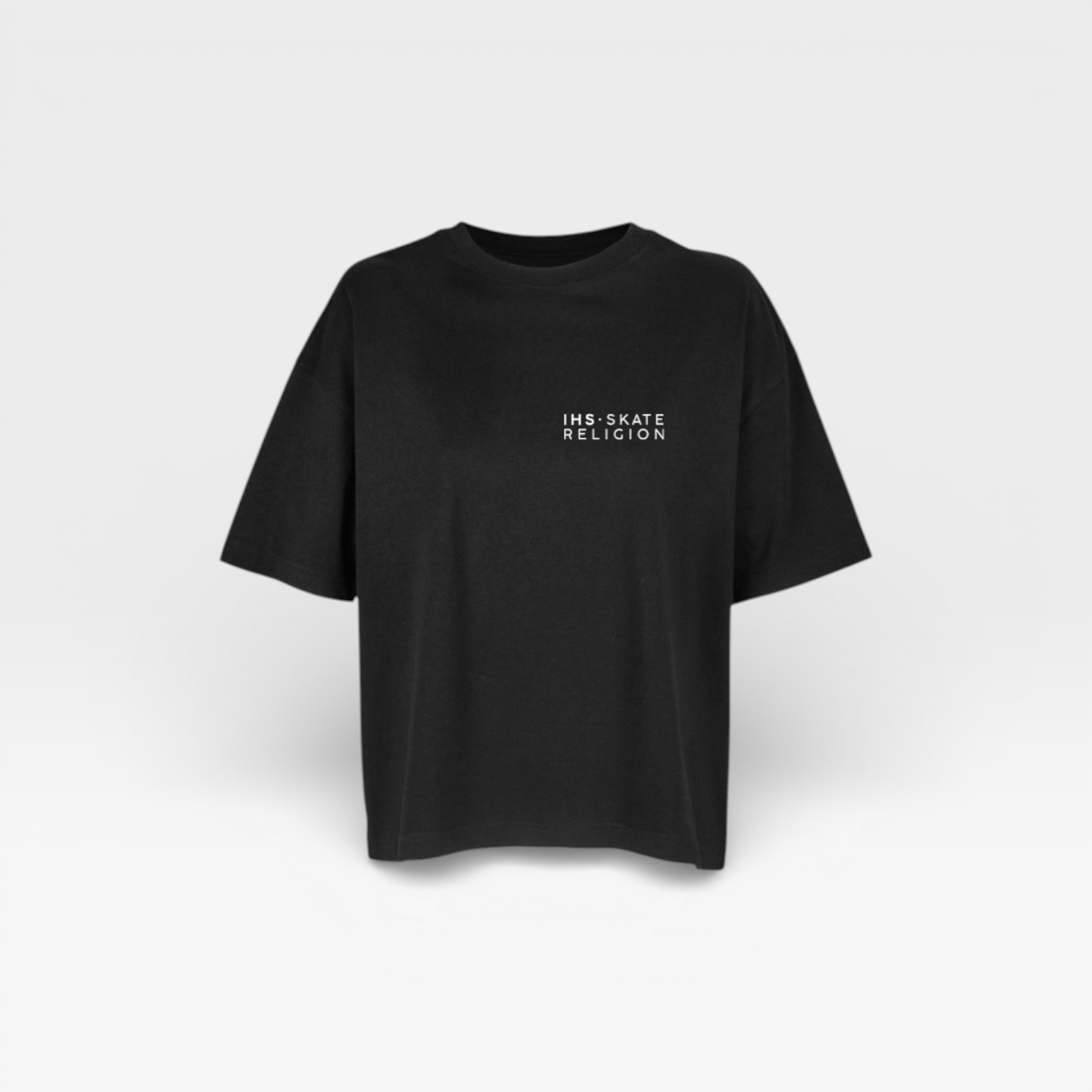 Boxy Iconic Crown Tee Black