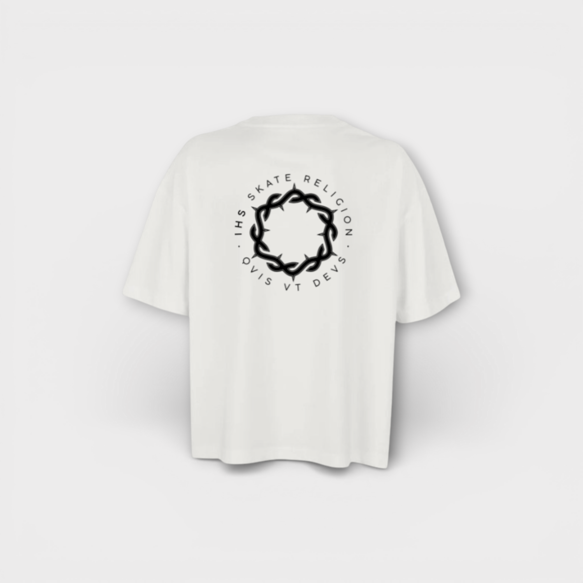 Boxy Iconic Crown Tee White